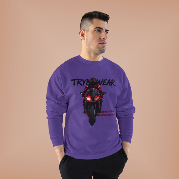 TrynxWear Motorcycle Rider Crewneck Sweatshirt