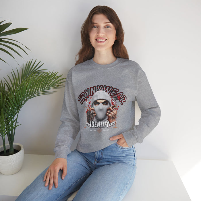 TrynxWear Crewneck Sweatshirt Masked Skull Streetwear Graphic