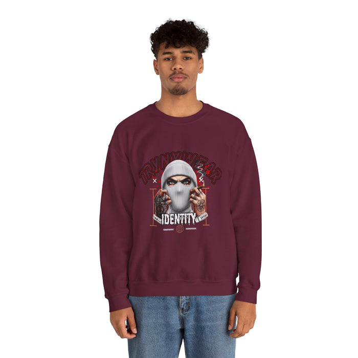TrynxWear Crewneck Sweatshirt Masked Skull Streetwear Graphic