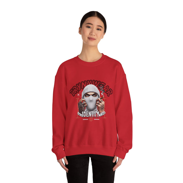TrynxWear Crewneck Sweatshirt Masked Skull Streetwear Graphic